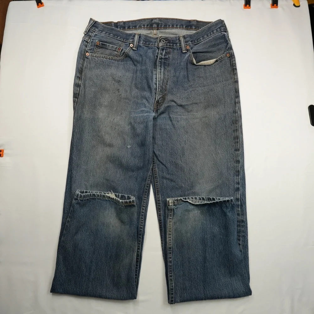 Levi's 550 Jeans Men's Size 38x36 (fit 36X34) Blue Denim Straight Leg Fit‎